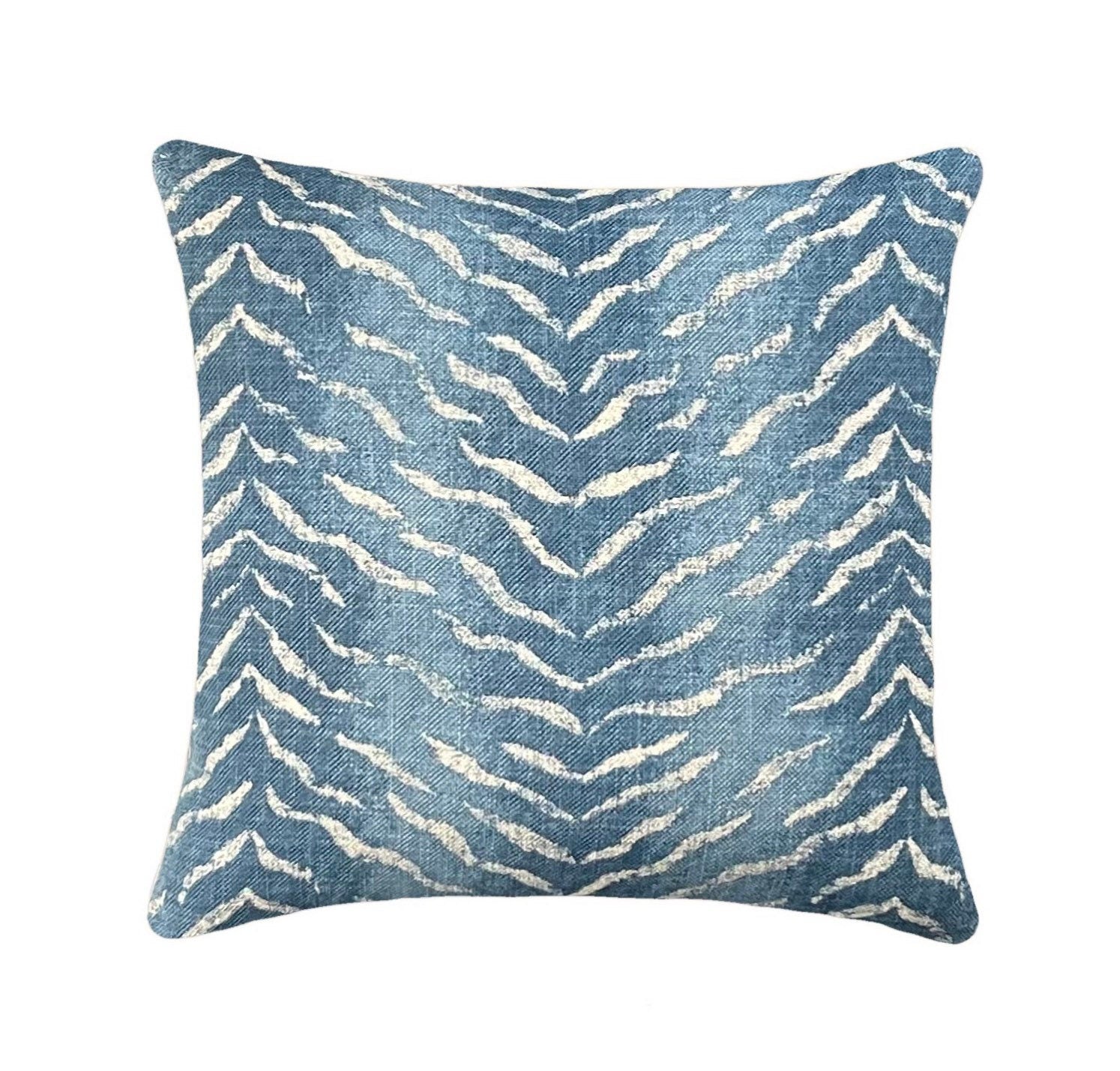 Designer Animal Print Aqua Blue Lumbar Throw Pillow Cover Case